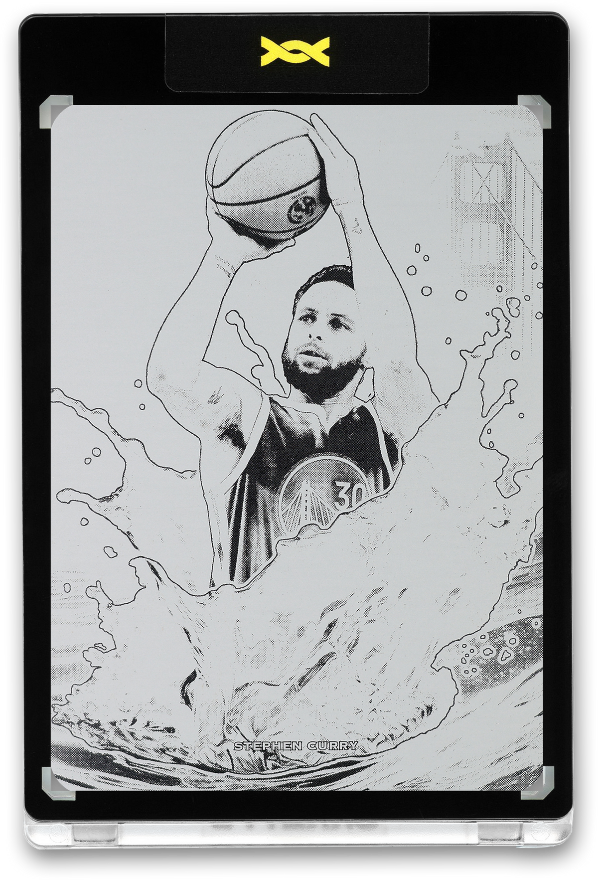 STEPHEN CURRY  - ICDAT - SPLASH - DNA - BLACK PRINTING PLATE - LE/1 - ORRETT’S