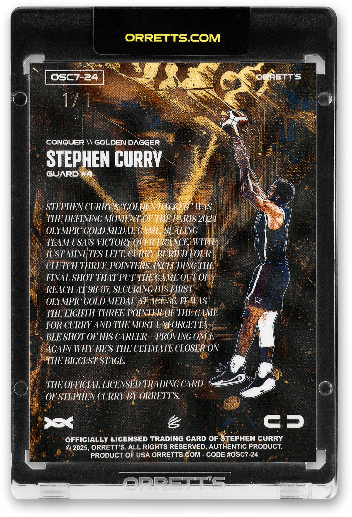 STEPHEN CURRY - ICDAT - GOLDEN DAGGER - CONQUER - SKIN - LE/1 - ORRETT’S