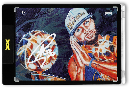 STEPHEN CURRY - GREATEST OF ALL TIME - LEGACY - AZURE CHROME - AUTOGRAPH - LE/30 - ORRETT’S