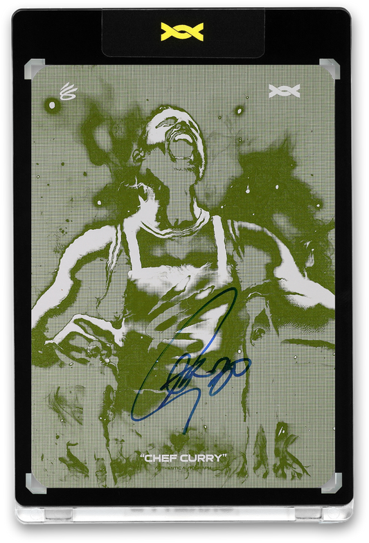 STEPHEN CURRY - ICDAT - CHEF CURRY - AKA - YELLOW PRINTING PLATE - AUTOGRAPH - LE/1 - ORRETT’S