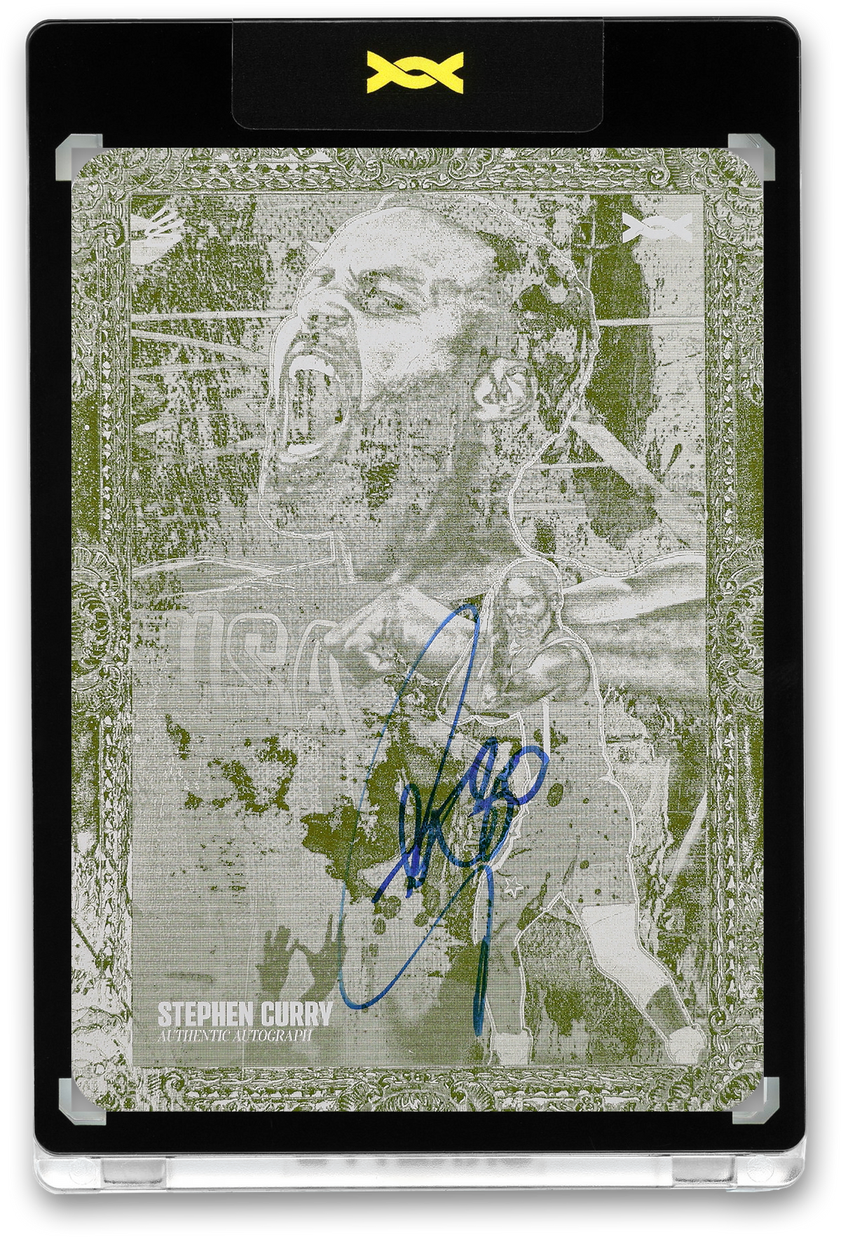 STEPHEN CURRY - ICDAT - GOLDEN DAGGER - CONQUER - YELLOW PRINTING PLATE - AUTOGRAPH - LE/1 - ORRETT’S