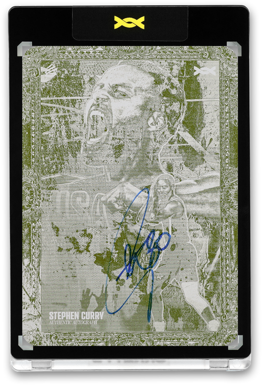 STEPHEN CURRY - ICDAT - GOLDEN DAGGER - CONQUER - YELLOW PRINTING PLATE - AUTOGRAPH - LE/1 - ORRETT’S