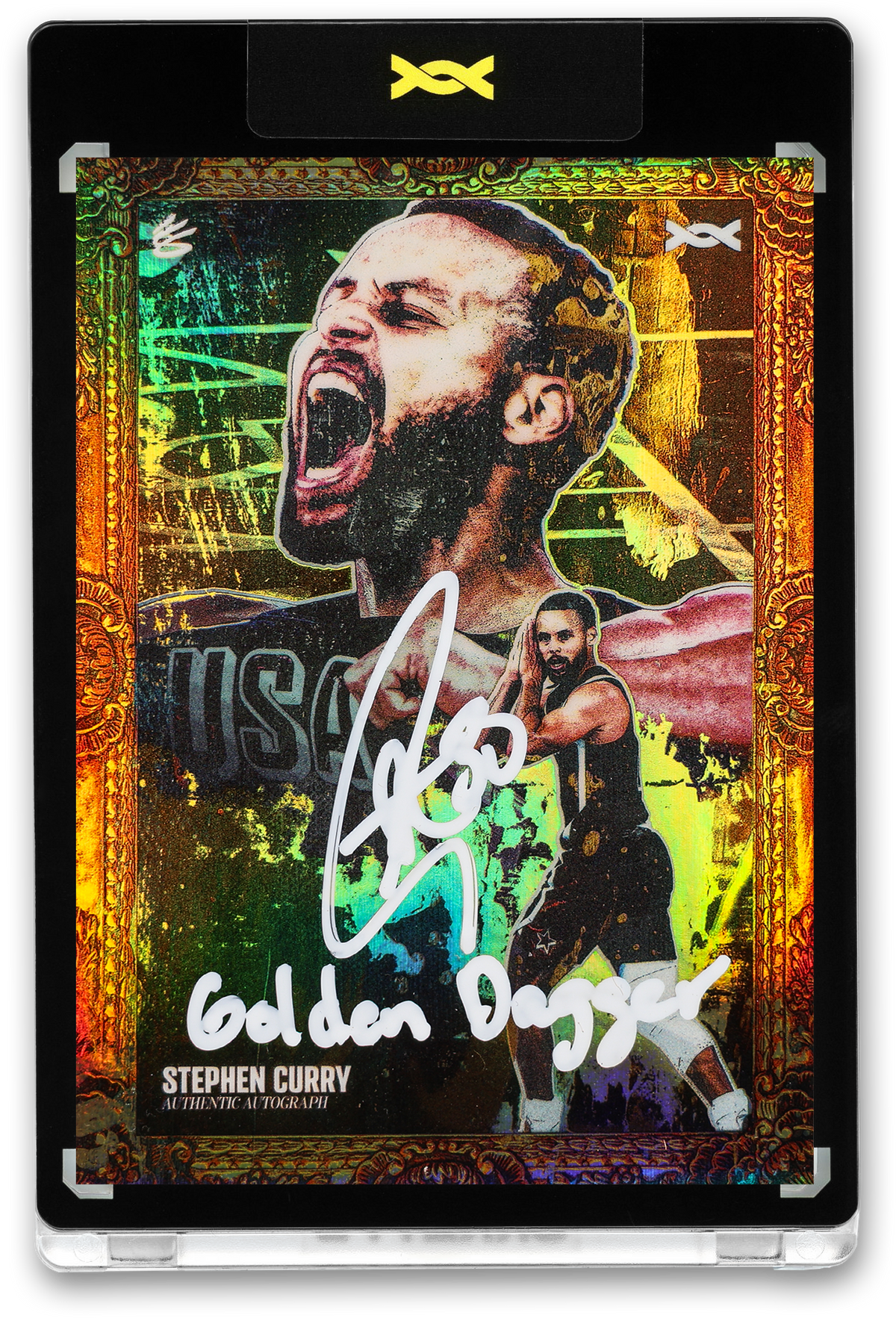 STEPHEN CURRY - ICDAT - GOLDEN DAGGER - CONQUER - PLATINUM HOLO - AUTOGRAPH - LE/1 - ORRETT’S
