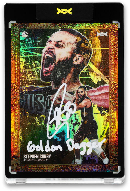 STEPHEN CURRY - ICDAT - GOLDEN DAGGER - CONQUER - PLATINUM HOLO - AUTOGRAPH - LE/1 - ORRETT’S