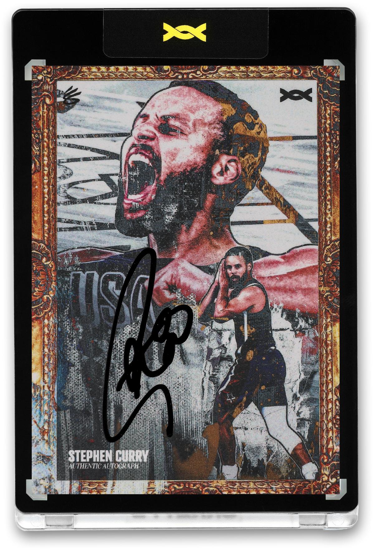 STEPHEN CURRY - GOLDEN DAGGER - CONQUER - HALO WHITE - AUTOGRAPH - LE/10 - ORRETT’S